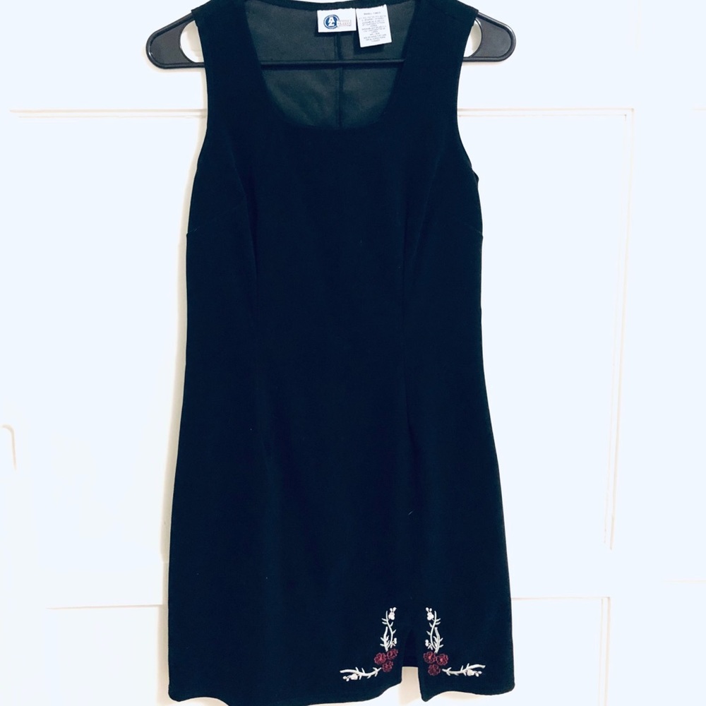 Embroidered Velvet Dress
